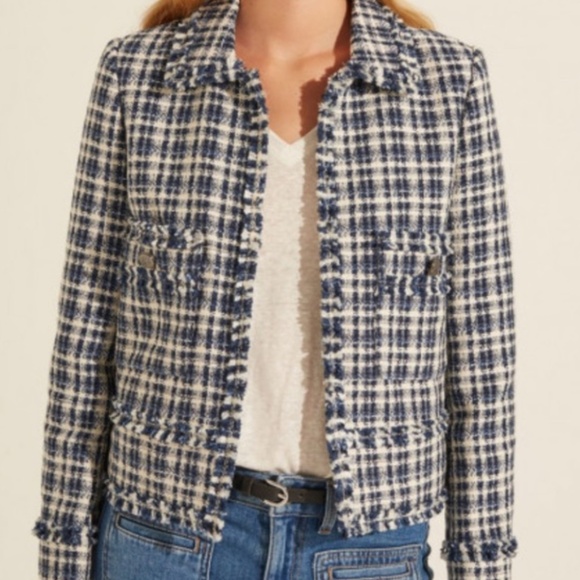 Gerard Darel Blue Tweed Jacket - Picture 1 of 5